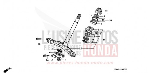 TIGE DE DIRECTION XR100RY de 2000
